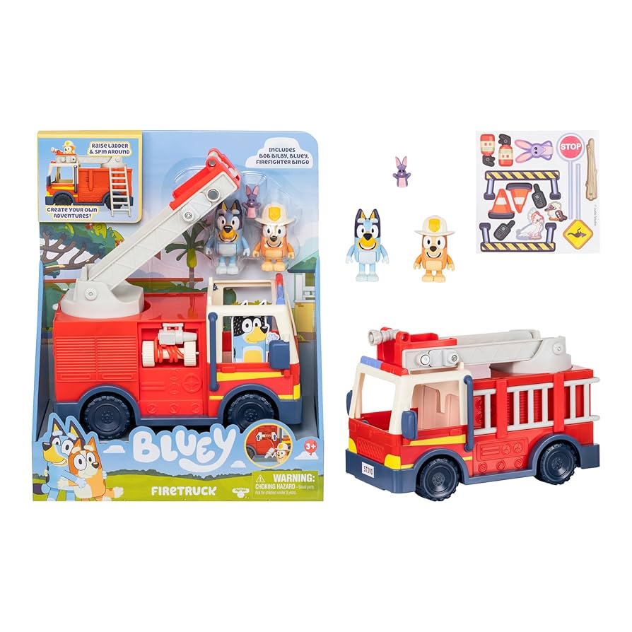 その他 BLUEY FIRETRUCK Amazon.com: Bluey Firetruck Toy with Firefighter Bingo, Bob